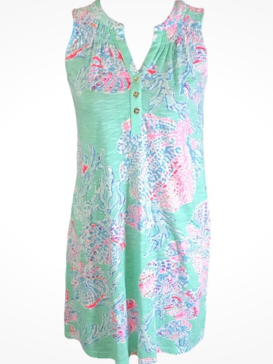 Lilly Pulitzer Dresses & Skirts - Lilly Pulitzer Cally Soft Shift Prosecco Pink Seeing Things Dress Size 0